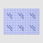 Blue White Matching Patterns Gingham Seidenpapier (Vorderseite)
