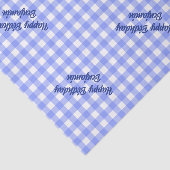 Blue White Matching Patterns Gingham Seidenpapier (Ausschnitt)
