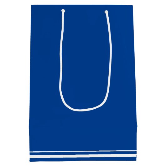 Blue White Medical School Graduation Party Mittlere Geschenktüte (Rückseite)