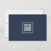Blue White Minimal Nautical Anchor Coastal Wedding RSVP Karte (Rückseite)