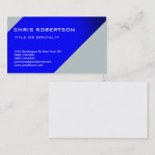 Blue White Modern Einfache Schlichte Visitenkarte (Vorne/Hinten)