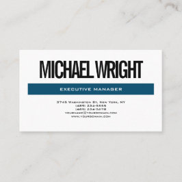 Blue White Modern Schlicht Simple Minimalistisch B Visitenkarte