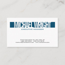 Blue White Modern Schlicht Simple Minimalistisch B Visitenkarte