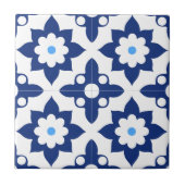  Blue &White Modern ِStylish Abstract Geometric Fliese (Vorderseite)