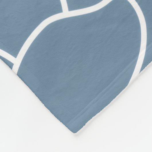 Blue White Modern Wildflower Fleecedecke (Ecke)