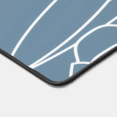 Blue White Modern Wildflower Schreibtischunterlage (Ecke)