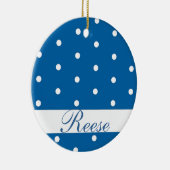 Blue & White Monogram Ornament (Rechts)