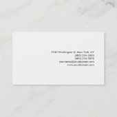 Blue White Monogram Script Consultant Business Visitenkarte (Rückseite)