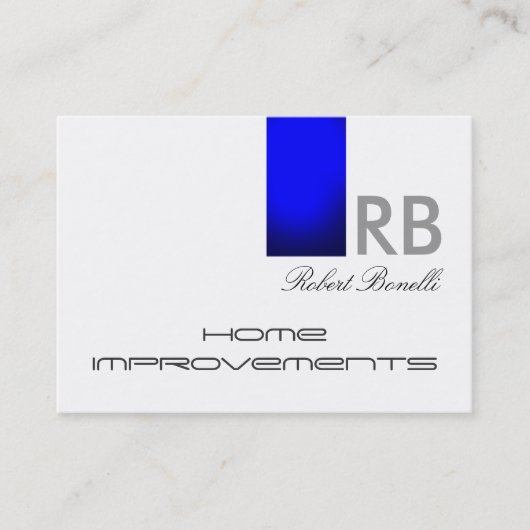 Blue White Monogram Zuhause repariert Business Car Visitenkarte (Vorderseite)