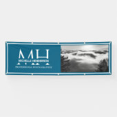 Blue & White Monogrammed Logo 1 Image Promotional Banner (Horizontal)