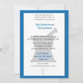 Blue White Mortar Pestle Pharmacy Abschluss Einladung (Vorderseite)