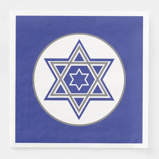 Blue & White Multiple Stars von David Design Serviette (Vorderseite)