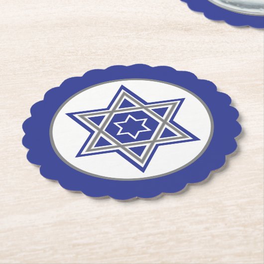 Blue & White Multiple Stars von David Design Untersetzer (angewinkelt)