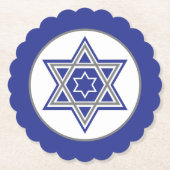 Blue & White Multiple Stars von David Design Untersetzer (Vorderseite)