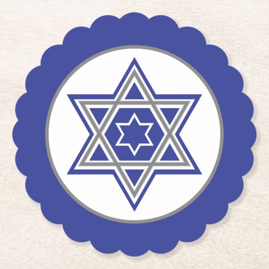 Blue & White Multiple Stars von David Design Untersetzer (Vorderseite)