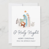 Blue & White Nativity Religiöse Weihnachten (Vorderseite)