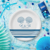 Blue White Nautic Seashells Paper Teller (Party)