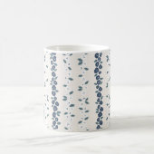 Blue White Niedlich Farmhouse Rustikales Muster Kaffeetasse (Mittel)