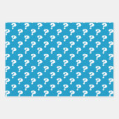 Blue & White Niedlich Gift Wrapper (Fragezeichen) Geschenkpapier Set (Vorderseite 2)