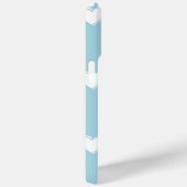 Blue White Niedlich Simple Heart Pattern Case-Mate iPhone Hülle (Rückseite / Rechts)