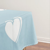 Blue White Niedlich Simple Heart Pattern Tischdecke (Beispiel)