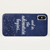 Blue & White Night Sky und so beginnt das Abenteue Case-Mate iPhone Hülle (Rückseite (Horizontal))