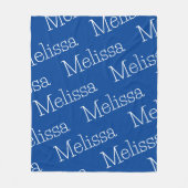Blue & White Novelname Fleece Blanket (Vorderseite)