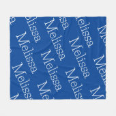 Blue & White Novelname Fleece Blanket (Vorderseite (Horizontal))