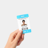 Blue White Nuride CNA Foto ID Name Abzeichen Ausweis (Handheld)