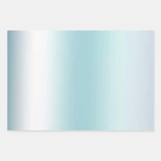 Blue White Ombre Muscheln Seepferd Starfish Geschenkpapier Set (Vorderseite 2)