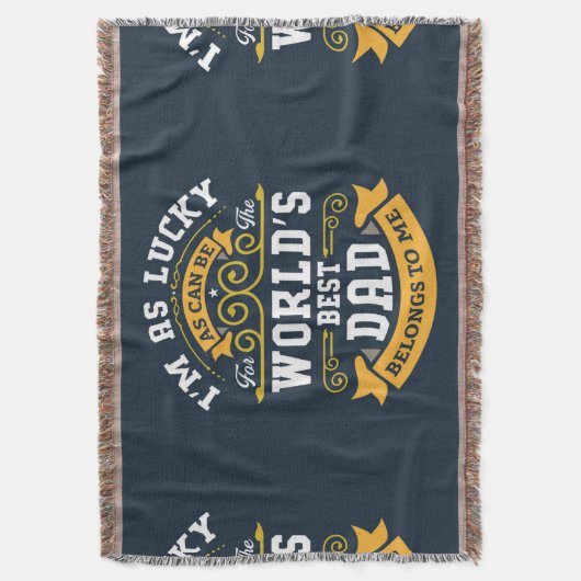 Blue White Orange Worlds Bester Vater Decke (Vorderseite Vertikal)