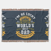 Blue White Orange Worlds Bester Vater Decke (Vorderseite)