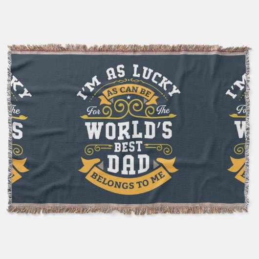 Blue White Orange Worlds Bester Vater Decke (Vorderseite)