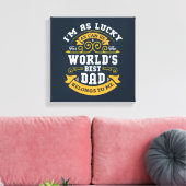 Blue White Orange Worlds Bester Vater Leinwanddruck (Insitu (Wohnzimmer))