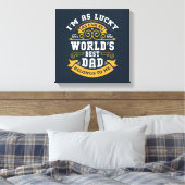 Blue White Orange Worlds Bester Vater Leinwanddruck (Insitu (Schlafzimmer))