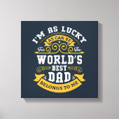 Blue White Orange Worlds Bester Vater Leinwanddruck (Vorderseite)