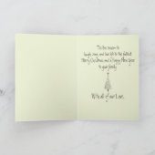 Blue White Origami Weihnachts-Igel auf einem Schli Karte (Innenseite)