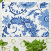 Blue & White Paisley Küchentuch (Gefaltet)