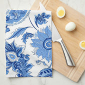 Blue & White Paisley Küchentuch (Viertel Falte)