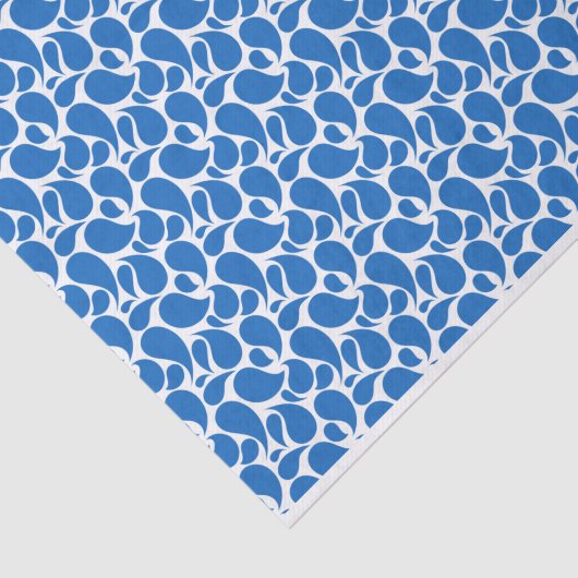 BLUE & WHITE PAISLEY PATTERN SEIDENPAPIER (Ausschnitt)