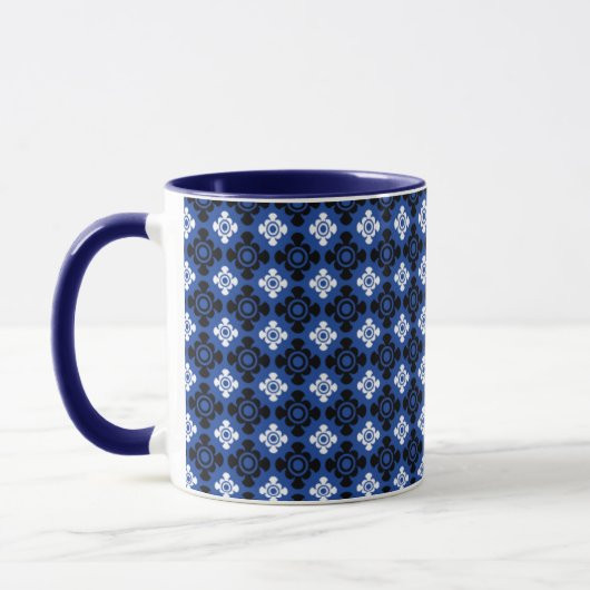 Blue & White Paisleys Tasse (Links)