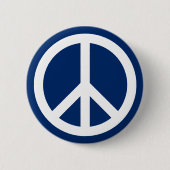 Blue & White Peace Button (Vorderseite)
