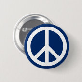 Blue & White Peace Button (Vorne & Hinten)