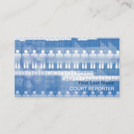 Blue white people hofiert reporter Visitenkarten Visitenkarte