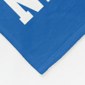 Blue White Personalisiert Name Team Colors Footbal Fleecedecke (Ecke)