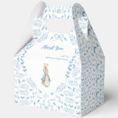 Blue White Peter the Rabbit Beatrix Baby Dusche Geschenkschachtel (Rückseite)