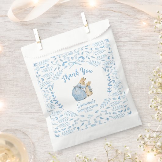 Blue White Peter the Rabbit Beatrix Baby Dusche Geschenktütchen (Ausgeschnitten)
