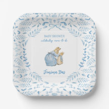 Blue White Peter the Rabbit Beatrix Baby Dusche