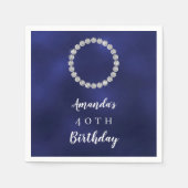 Blue white photo diamonds serviette (Vorderseite)