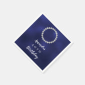 Blue white photo diamonds serviette (Ecke)